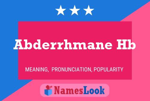 Abderrhmane Hb Name Poster