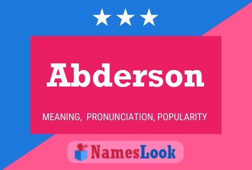 Abderson Name Poster