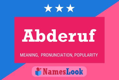 Abderuf Name Poster