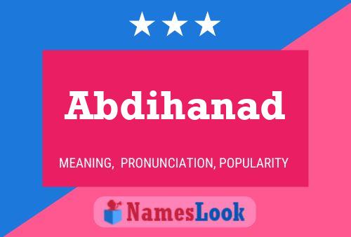 Abdihanad Name Poster