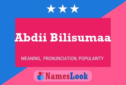 Abdii Bilisumaa Name Poster