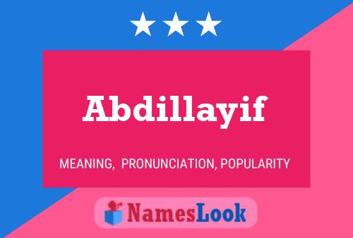 Abdillayif Name Poster