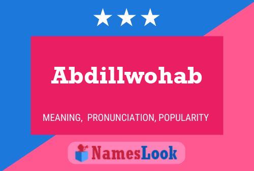 Abdillwohab Name Poster