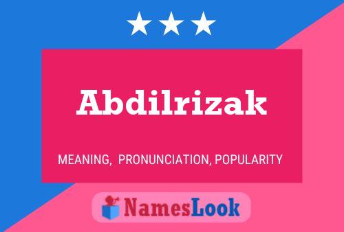 Abdilrizak Name Poster