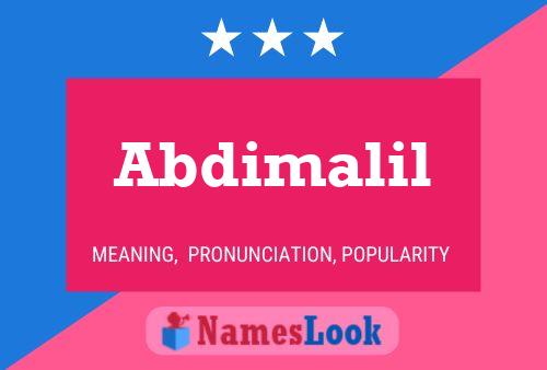 Abdimalil Name Poster