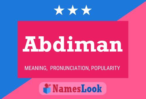 Abdiman Name Poster