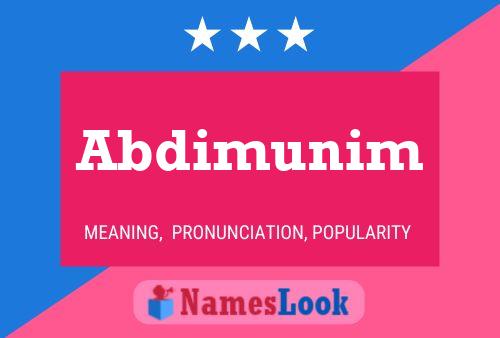 Abdimunim Name Poster