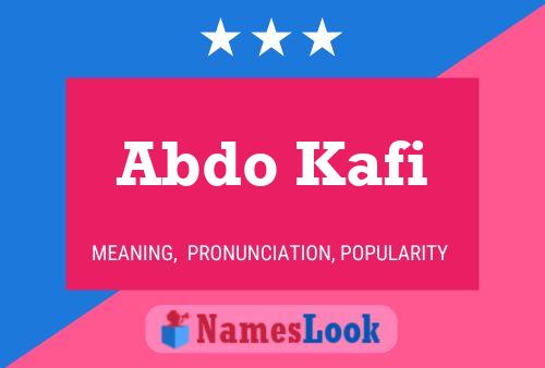 Abdo Kafi Name Poster