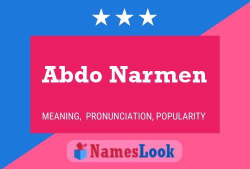 Abdo Narmen Name Poster