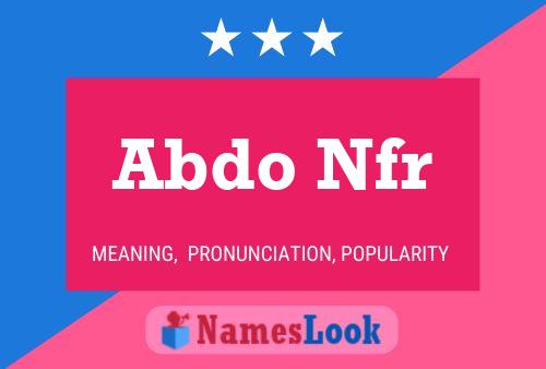 Abdo Nfr Name Poster