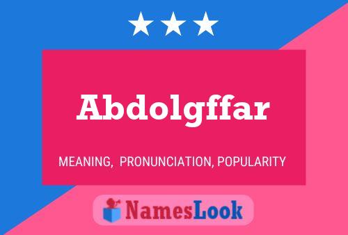 Abdolgffar Name Poster