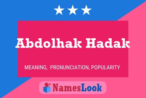 Abdolhak Hadak Name Poster