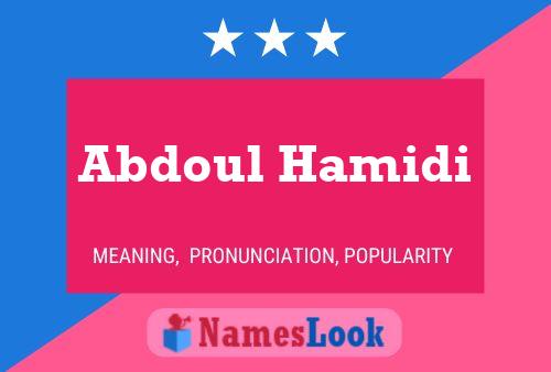 Abdoul Hamidi Name Poster