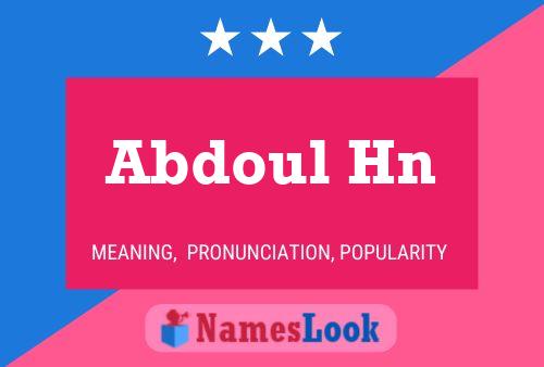 Abdoul Hn Name Poster