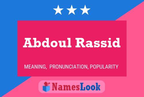 Abdoul Rassid Name Poster