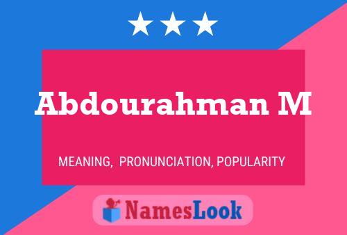 Abdourahman M Name Poster