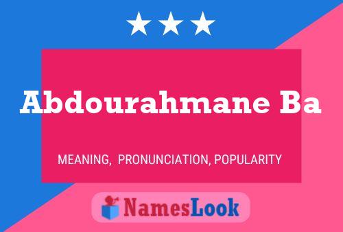 Abdourahmane Ba Name Poster