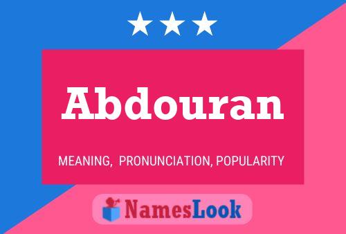 Abdouran Name Poster