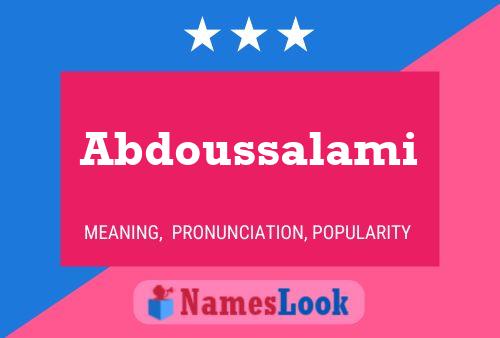 Abdoussalami Name Poster