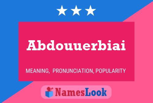 Abdouuerbiai Name Poster