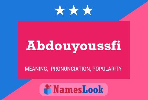 Abdouyoussfi Name Poster