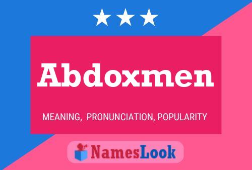 Abdoxmen Name Poster