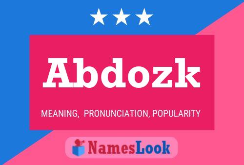 Abdozk Name Poster