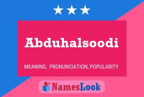 Abduhalsoodi Name Poster