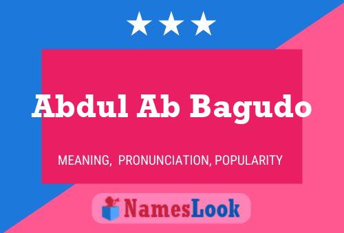 Abdul Ab Bagudo Name Poster