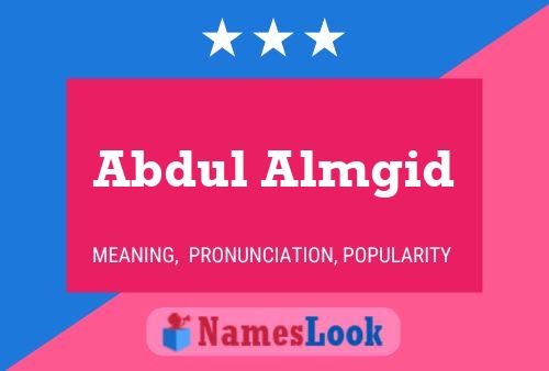 Abdul Almgid Name Poster