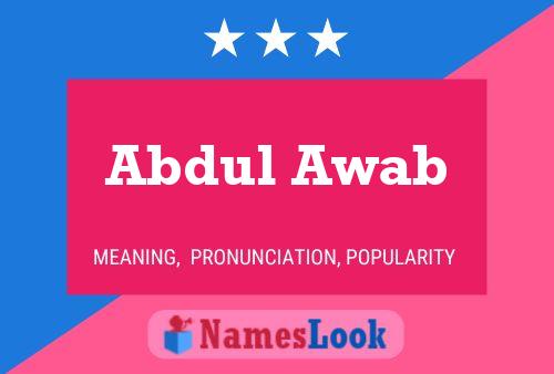 Abdul Awab Name Poster