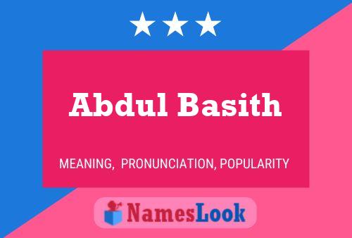 Abdul Basith Name Poster