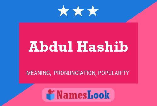 Abdul Hashib Name Poster