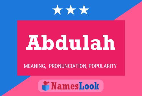 Abdulah Name Poster