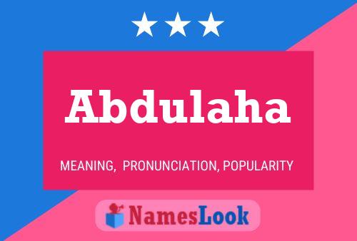 Abdulaha Name Poster