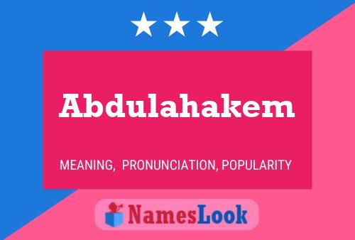 Abdulahakem Name Poster