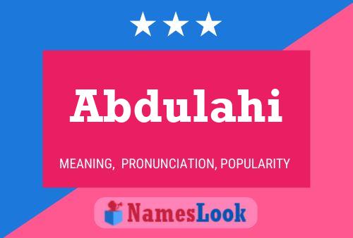 Abdulahi Name Poster