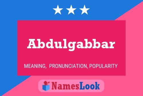 Abdulgabbar Name Poster