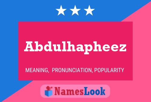 Abdulhapheez Name Poster