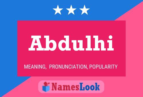 Abdulhi Name Poster