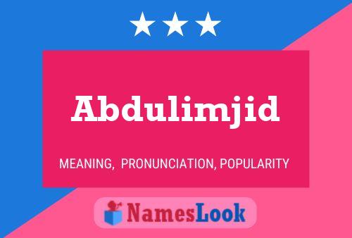 Abdulimjid Name Poster