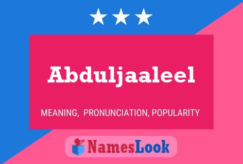 Abduljaaleel Name Poster