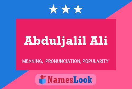 Abduljalil Ali Name Poster