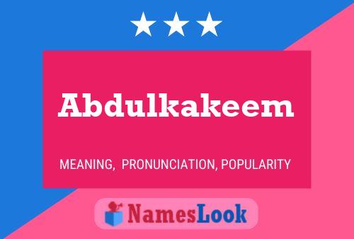 Abdulkakeem Name Poster