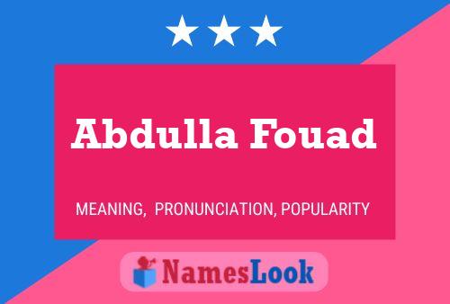 Abdulla Fouad Name Poster