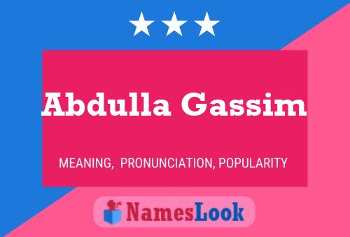 Abdulla Gassim Name Poster