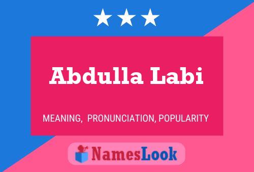 Abdulla Labi Name Poster