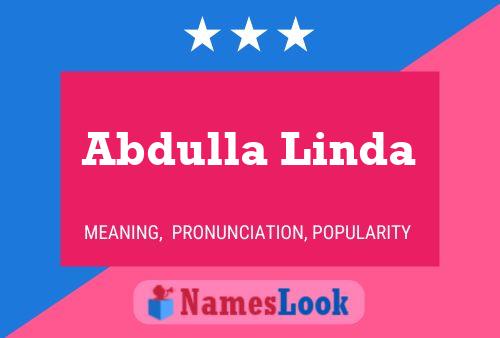 Abdulla Linda Name Poster