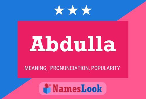 Abdulla Name Poster