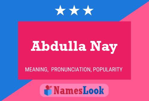 Abdulla Nay Name Poster